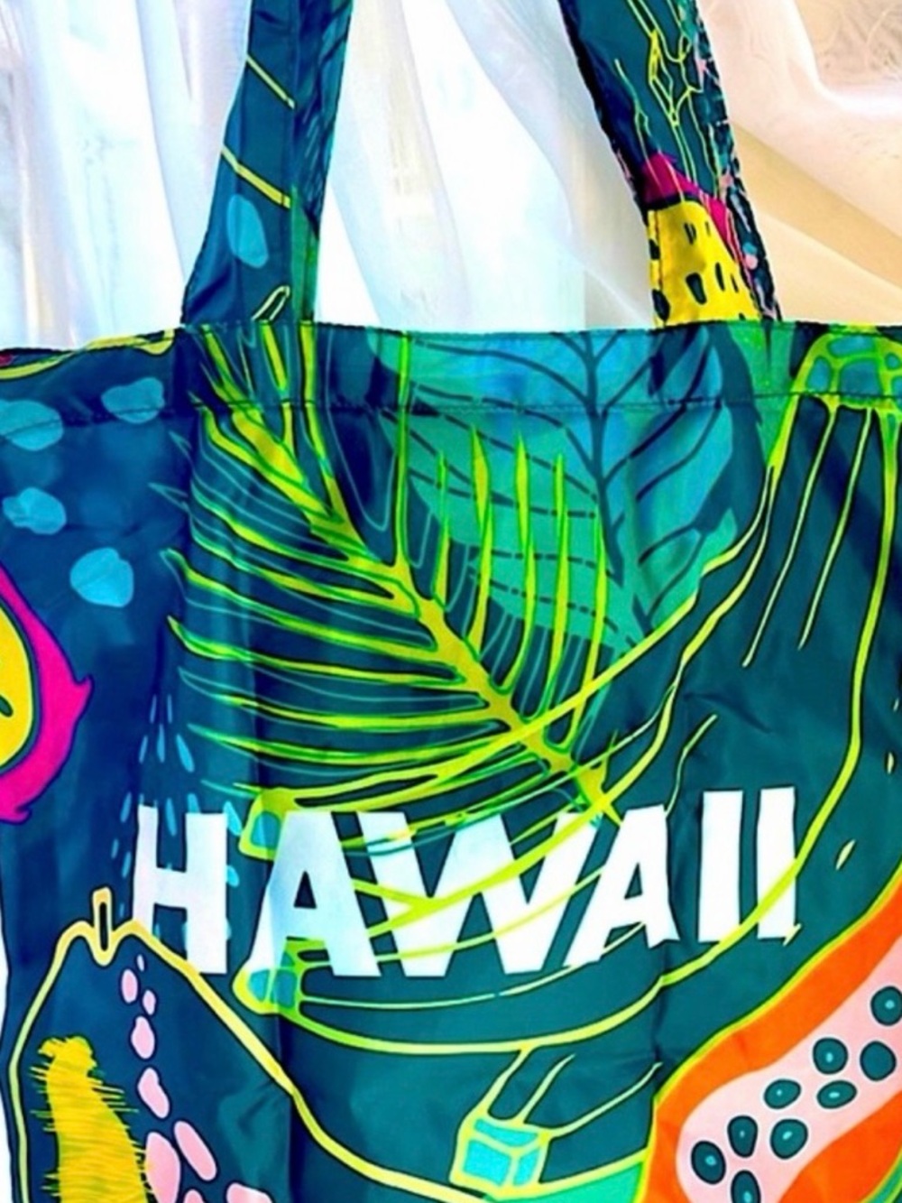 Starbucks HAWAII Collection Foldable Shopper Tote Bag Limited Ed 13"x 13"x 4"